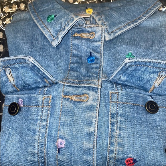 Hanna Andersson Denim Jacket With Flower Embroidery - Picture 7 of 7